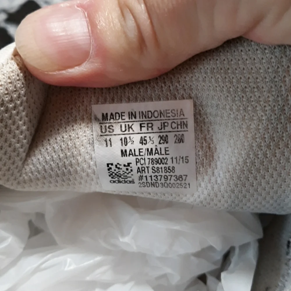Adidas size 11 white black